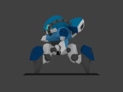Super Mecha 16 - Chrast of Code Name CR413 Low-poly 3D model