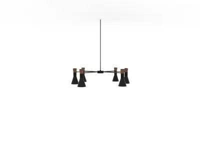 Brentston Metal Chandelier Black 3D model
