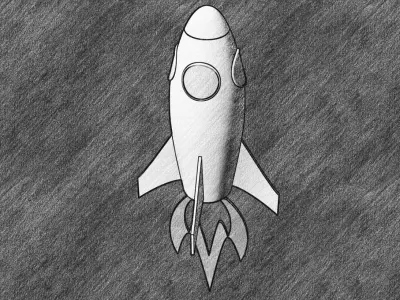 Cartoon Rocket 3D model