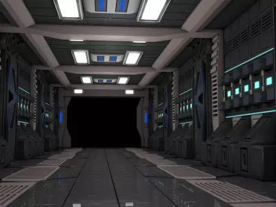 Sci Fi Interior Corridor 3D model