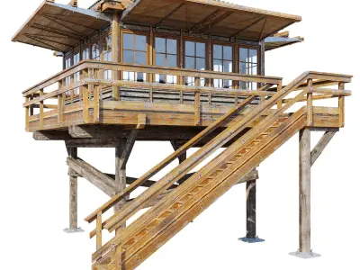 Lookout tower 3D model