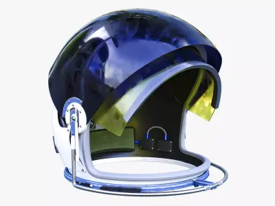 Astronauts helmet  Low-poly 3D model