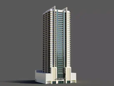 8 Boulevard Walk building - Dubai 3D model