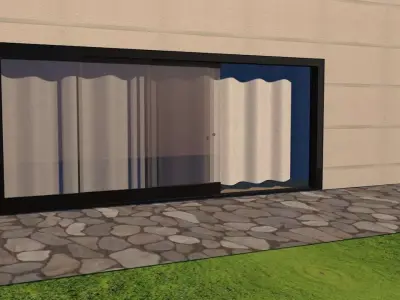 sliding glass door Free 3D model