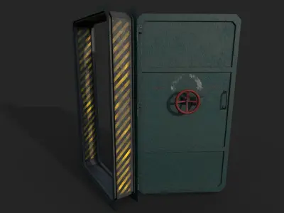 Hermetic Door III Low-poly 3D model
