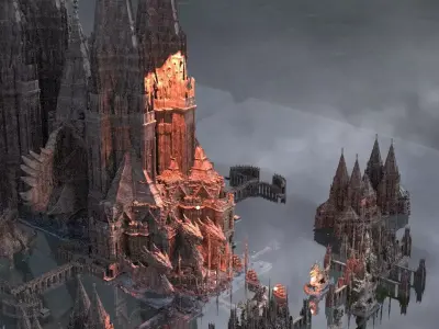 The Blood Halls of Vampire Elite Kit bash 3D model