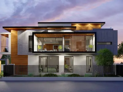 Modern House Design Architecture Plans Download AutoCAD Files 3D model