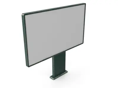 Street Advertising Billboard 18 Low-poly 3D model