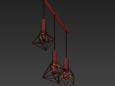 SPIDER geometric pendant light 3D model