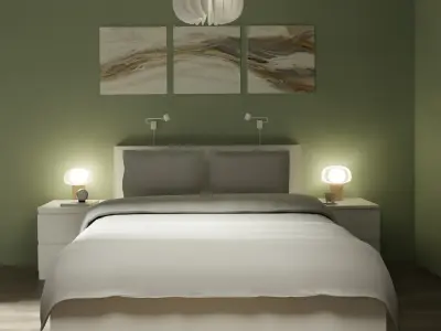 Bed IKEA MALM 3D model