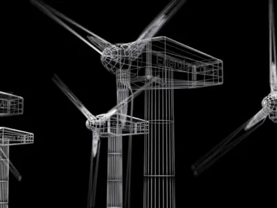 Wind Eolic Turbine 3D model