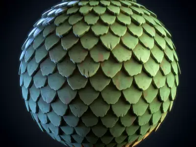 Roof tiles Stylized - VOL 02 - SBsar - Maps Texture