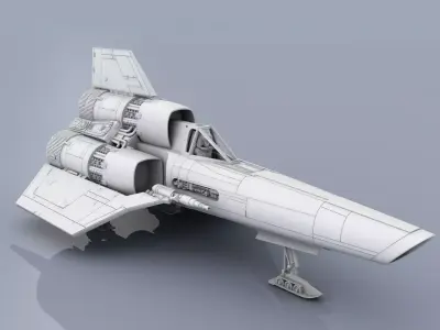 Original BattleStar Galactica Colonial Viper 1-24 scale 3D print model