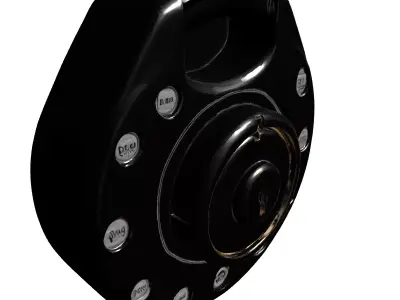 Sleek Metallic Combination Padlock Low-poly 3D model
