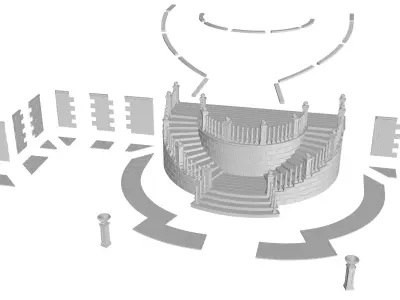 Entrance stair 3D print model