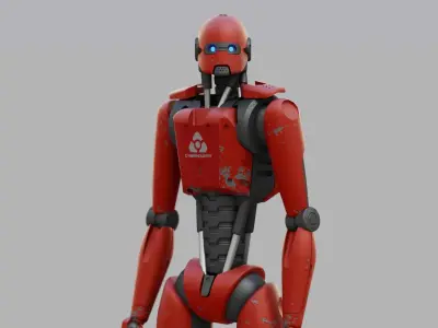 ANDROID MECHA RIGGED 3D model