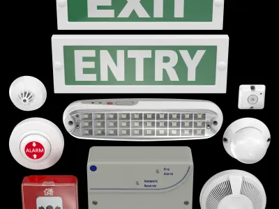 Fire alarm Set 3D model
