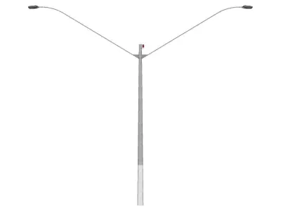 Concrete Lamp Post - Light Pole - Light Post - Street Light 49 3D model