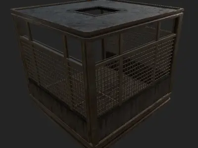 Mech Lift Metal Low-poly 3D model