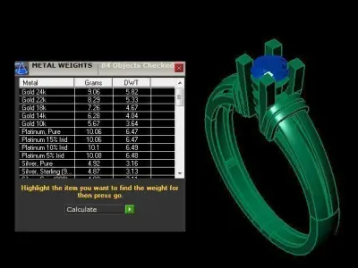 Single Diamond Wedding Ring For Women 3D print model