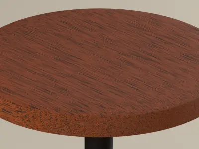 Classic Round Table Low-poly 3D model