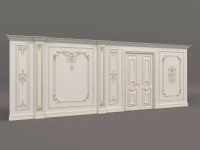 Wall Molding in Classic French style 34 3D model