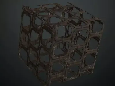 Rusty Metal Chainlink Transparent PBR Seamless Texture