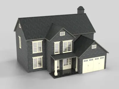 British House Design 08T1 Low-poly 3D model