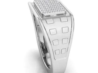 Small fancy mans ring 3D print model 2