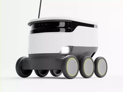 Robot Courier Low-poly 3D model