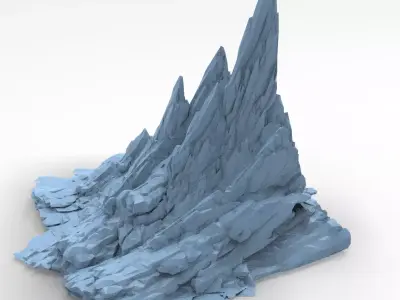 Sci fi Core crystal Shard Rock  3D model