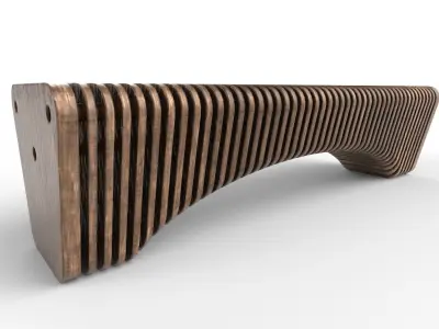 Bench 03 Low-poly 3D model purchase