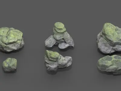 Rock Pack Low-poly 3D model