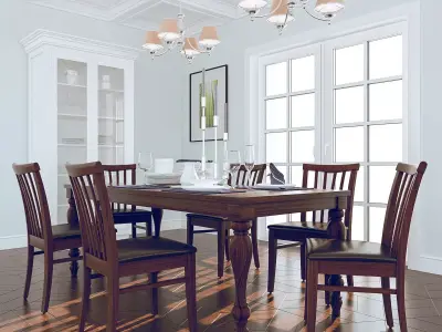 Dining room scene 3D model