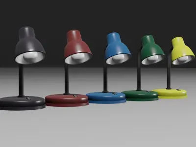 Modern table lamp set 3D Model Pack