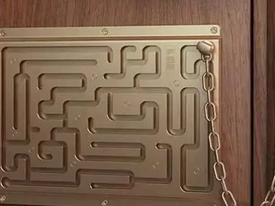 Door Puzzle Locker Free 3D model