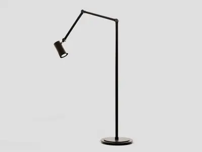 Floor lamp with moveable armature Low-poly 3D model