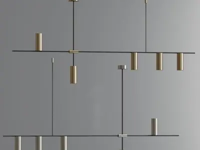 Modern Led Pendant Light Collection 3D model