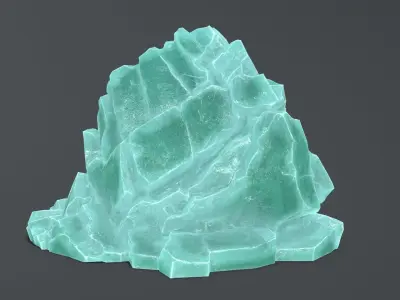 Ice Mountain Low-poly 3D model get