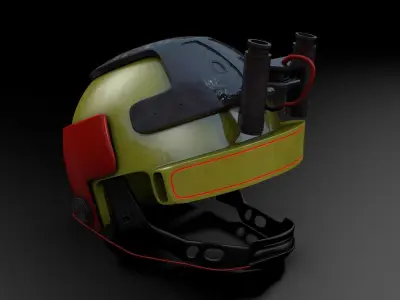 Soldier Military Helmet Scifi 3D Model 3D model