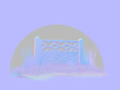 Stone Fence 3D model