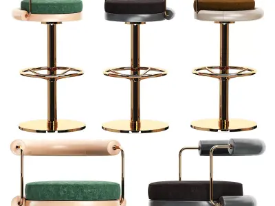 BAR CHAIR OTIS I Low-poly 3D model