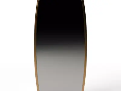 Elsa Series - Minimalist Curved Rectangular Floor Mirror Low-poly 3D model