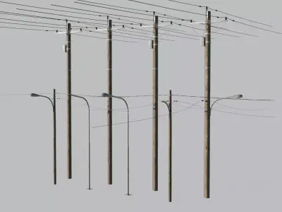 Street Light 3D model 19