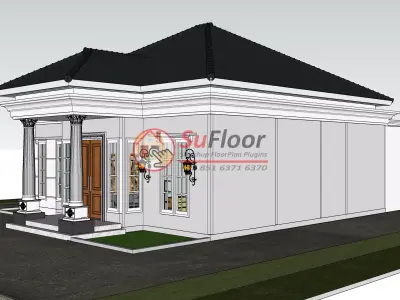 House 20x30m code 569 - Sketchup 3D model 3D model 3D model