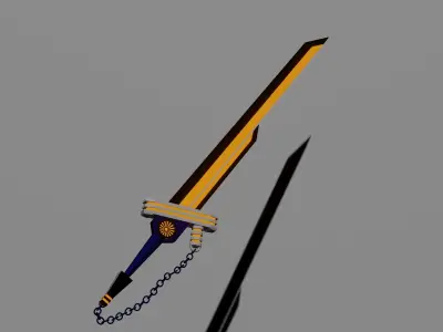sci-fi sword 3D model