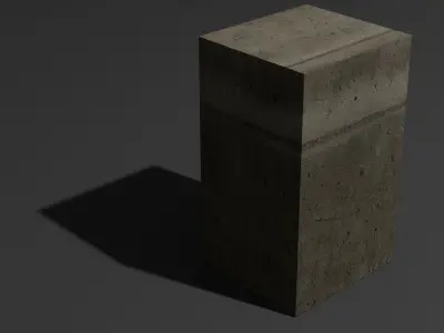 Minimalistic Stone Bollard 3D model
