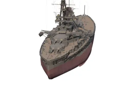 IMPERIAL GERMAN NAVY WW1 BATTLESHIP 3D model
