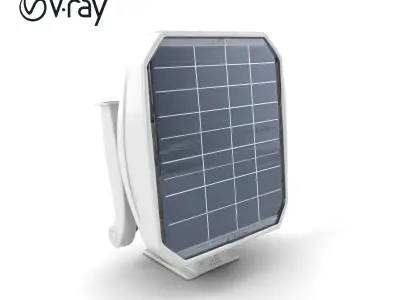 Eco-friendly Solar Lamp with Wireless Energy Storage model pack Low-poly 3D model
