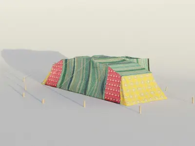 Eastern Camping Tent 3D model